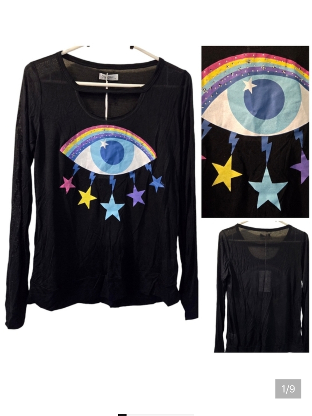 Lauren Moshi Crystal Cosmic Eye shirt